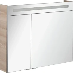 B.Clever LED-Spiegelschrank 90x71x16cm2 Tueren m. Schalter/Steckdose ^ Fackelmann Sale
