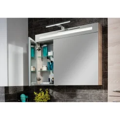 B.Clever LED-Spiegelschrank 90x71x16cm2 Tueren m. Schalter/Steckdose ^ Fackelmann Sale