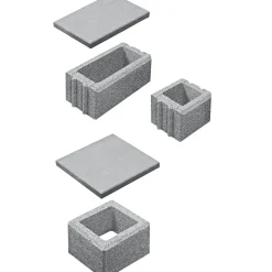 Bellamur-Gartenmauer 1/2 Stein, 25x25x20cm, grau ^ Lusit Outlet