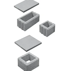 Bellamur Mauerabdeckung Oberfläche glatt50x35x5 cm, grau ^ Lusit New