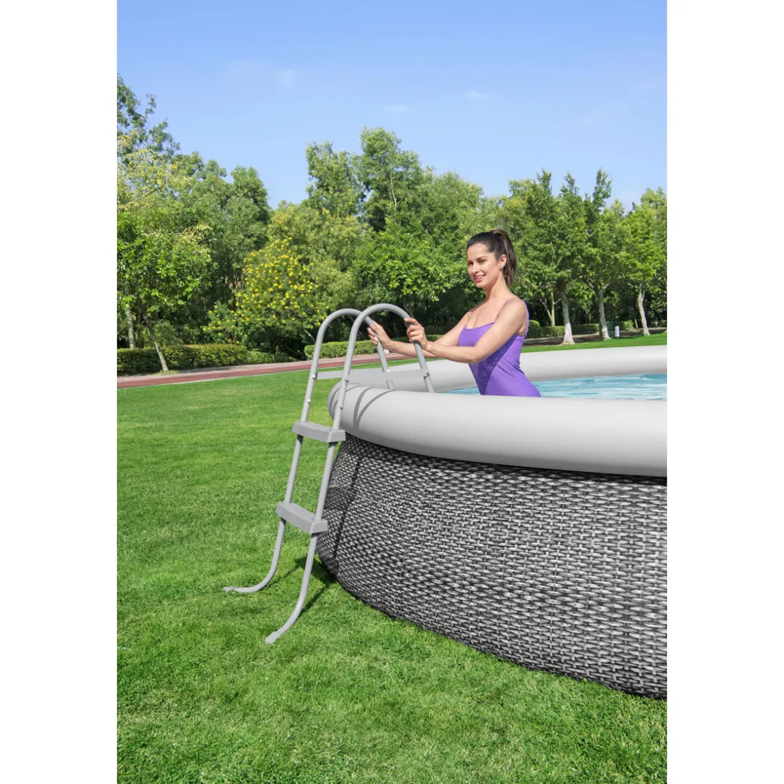 Poolleiter Flowclear 100 x 45 cm für 76 und 84 cm Höhe ^ Bestway Best