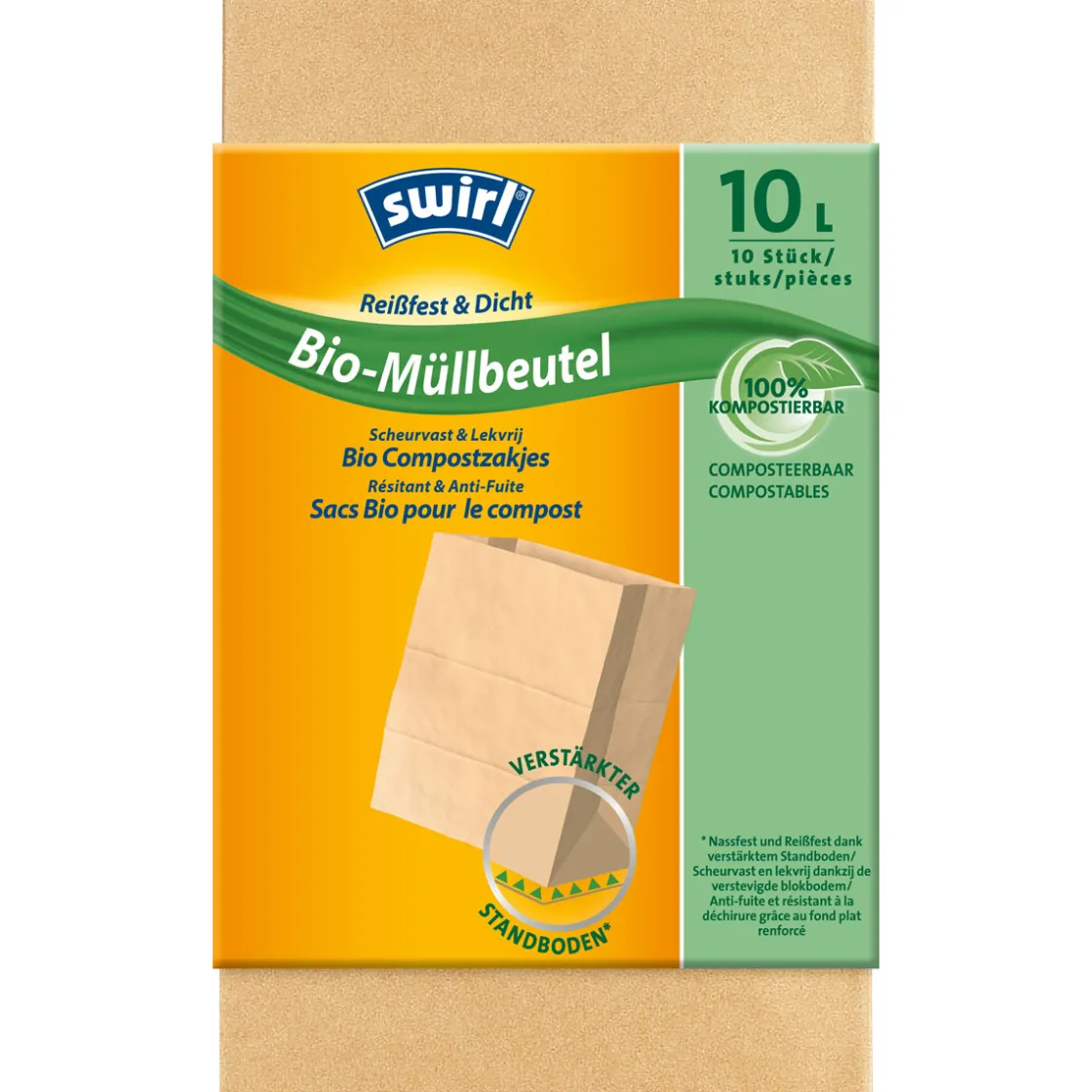 Bio-Müllbeutel Papier 10 L ^ Swirl Best