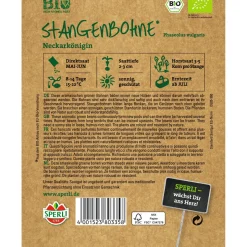Bio-Stangenbohne grün 3-4 m ^ Hot