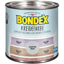 Kreidefarbe sanftes grau 500 ml ^ Bondex