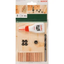 DIY Dübelset 6 x 30 mm 32- teilig ^ Bosch New