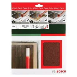 DIY Handschleif-Set 230 x 2 mm 2xK60KK 6- teilig rot ^ Bosch Hot