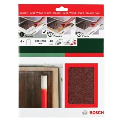 DIY Handschleif-Set 230 x 2 mm 2xK60KK 6- teilig rot ^ Bosch Hot