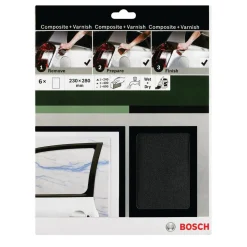 DIY Handschleif-Set 230 x 280 mm 2xK240K400K600 4- teilig schwarz ^ Bosch Best