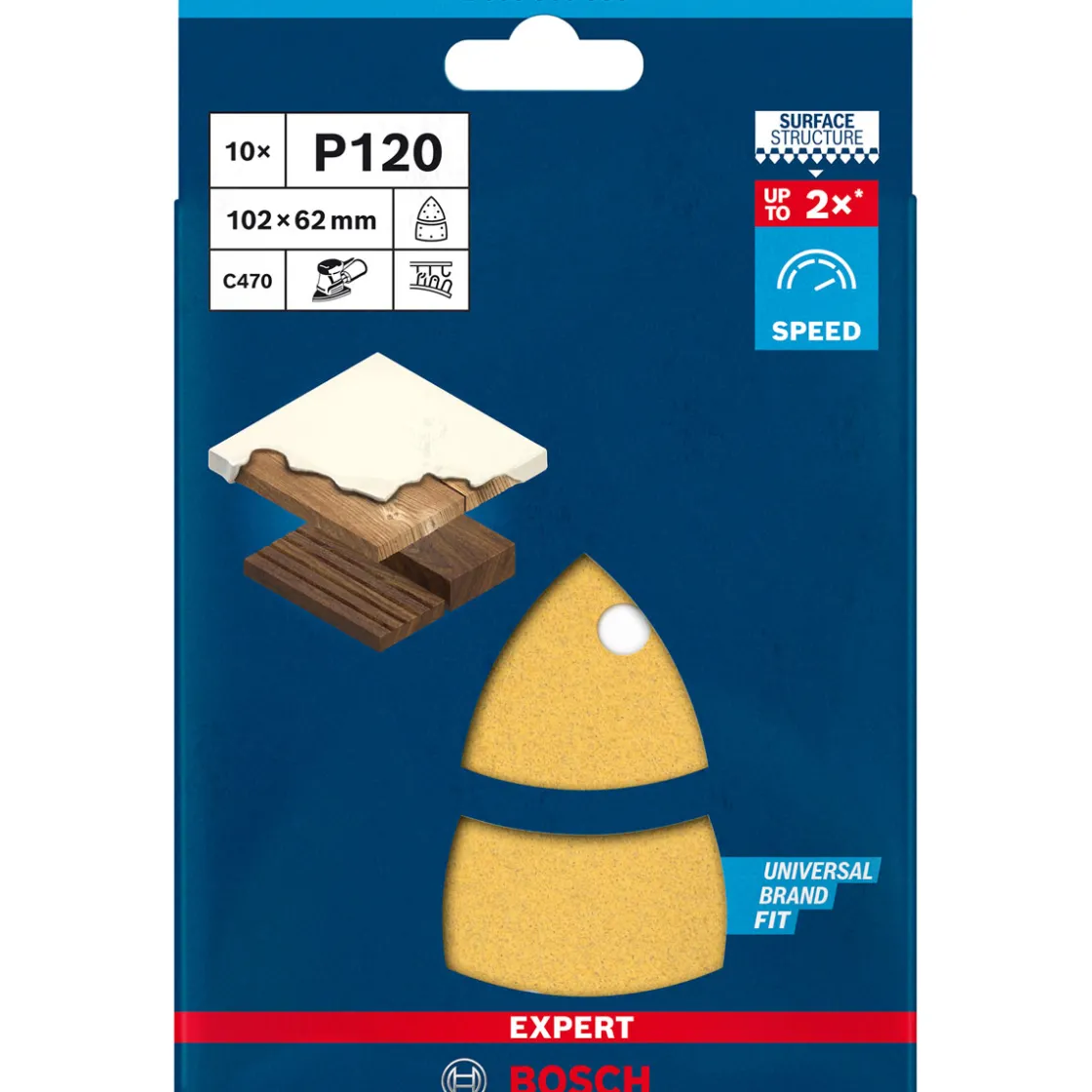 Expert C470 Schleifpapier mit 11 Löchern für Multischleifer 102 x 62 mm 93 mm G 120 10- teilig ^ Bosch Professional Best