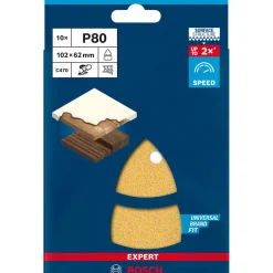 Expert C470 Schleifpapier mit 11 Löchern für Multischleifer 102 x 62 mm 93 mm G 80 10- teilig ^ Bosch Professional Best