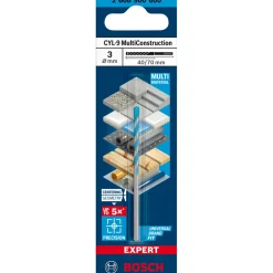 Expert CYL-9 MultiConstruction Bohrer 3 x 40 x 70 mm d 2,8 mm ^ Bosch Professional Best