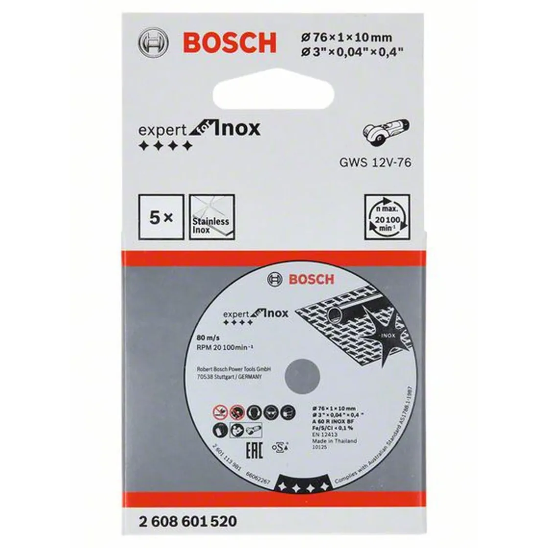 Trennscheibe Experst for Inox 5 Stück ^ Bosch Professional Online