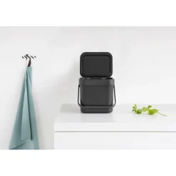 Brabantia Abfalleimer Sort & Go 18,8 x 18,1 x 13,9 cm grau ^ Outlet