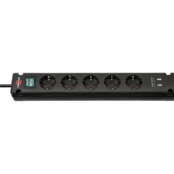 Bremounta 5fach mit USB schwarz DE 3mH05VV-F3G1,5 mit Schalter ^ Brennenstuhl Outlet