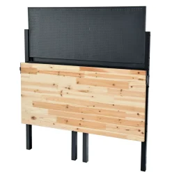 Werkbank klappbar 121,5 x 64,5 x 142 cm schwarz ^ Burgmann Clearance