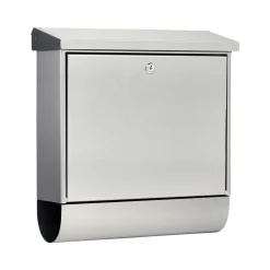 Briefkasten Inoxstar 4710 mit Zeitungsfach silber ^ Burg Wächter