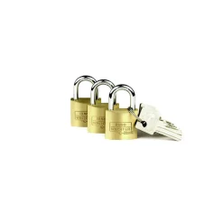 Vorhängeschloss-Set Trio 222 30 49,4 30 x 49,4 x 11,7 mm Messing ^ Burg Wächter
