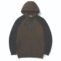 CAT Colorblock Hooded Sweatshirt army moss-black Gr. XL ^ Online
