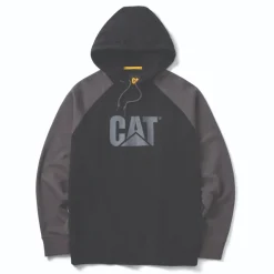 CAT Colorblock Hooded Sweatshirt black-magnet Gr. XL ^