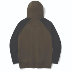 CAT Colorblock Hooded Sweatshirt army moss-black Gr. L ^ New