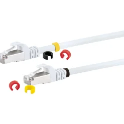 CAT7 Netzwerkkabel S/FTP 3Farbclips 15mweiss ^ Schwaiger Sale