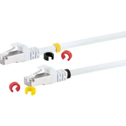 CAT7 Netzwerkkabel S/FTP 3Farbclips 10mweiss ^ Schwaiger Best