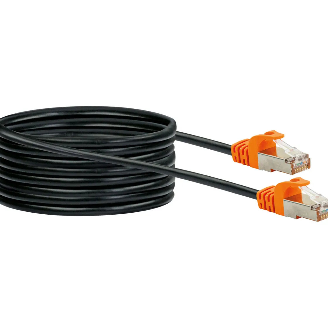 CAT7 Netzwerkkabel S/FTP 10m orange/sw ^ Schwaiger Hot