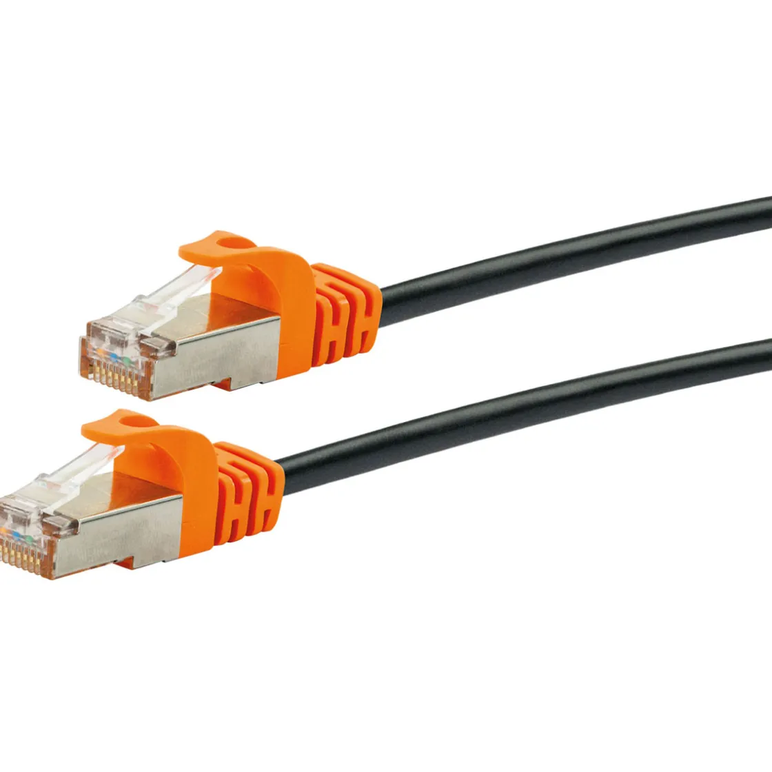 CAT7 Netzwerkkabel S/FTP 10m orange/sw ^ Schwaiger Hot