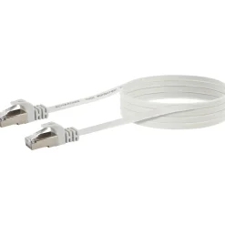 CAT6 U/FTP Netzwerk Flachkabel 10m weiss ^ Schwaiger New