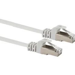CAT6 U/FTP Netzwerk Flachkabel 10m weiss ^ Schwaiger New