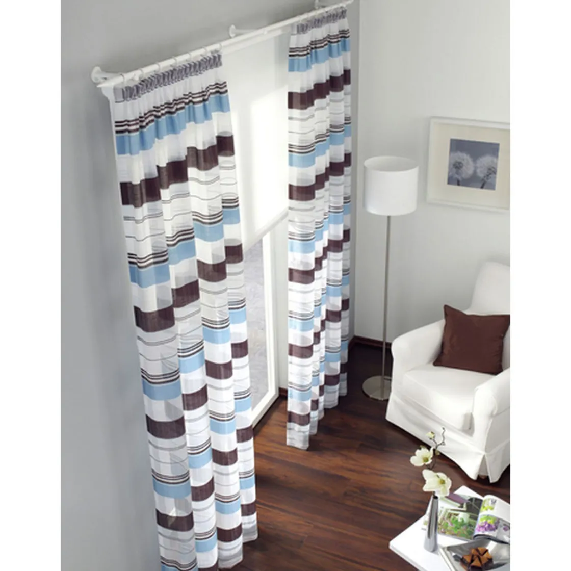 Chicago Metallstg.20mm weiss 200cm ^ Gardinia Discount