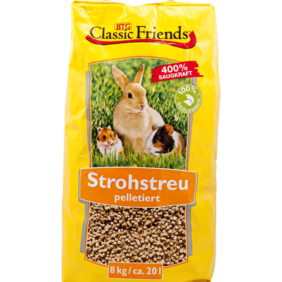 Strohstreu 8kg/ca.20lpelletiert ^ Classic Friends New