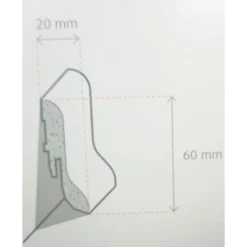 Clip-Laminatleiste SL 60 Buche hell 250 cm lang ^ Hot