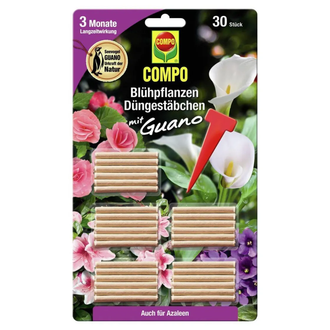 Blühpflanzen Düngestäbchen mit GUANO 30 Stäbchen ^ Compo Sale