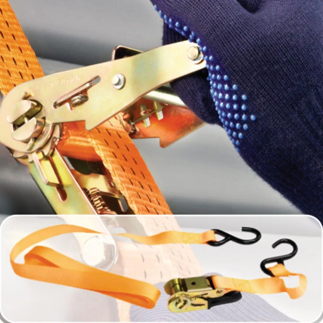 Zurrgurt-Set mit Ratsche und Haken 4-teilig ^ Connex Clearance