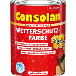 Wetterschutz-Farbe dunkelbraun 0,75 L ^ Consolan Clearance