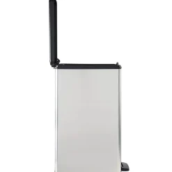 Mülleimer DECO Bin SLIM 40L mit Pedal schwarz silber metallic ^ Curver