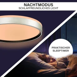 Decken-Wandleuchte SHINING PLUTO LED ALU 1800K 24W ^ New