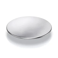 Design Abdeckung fuer runde Siebkorbventile 92mm,Edelstahl glaezend ^ Pyramis New