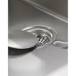Design Abdeckung fuer runde Siebkorbventile 92mm,Edelstahl glaezend ^ Pyramis New