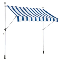 Fallarm-/Balkonmarkise Lyon blau-weiss x 120 cm ^ Durabil New