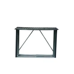 Metall-Kaminholzregal 217 x 155 x 89 cm grau ^ Durabil Outlet