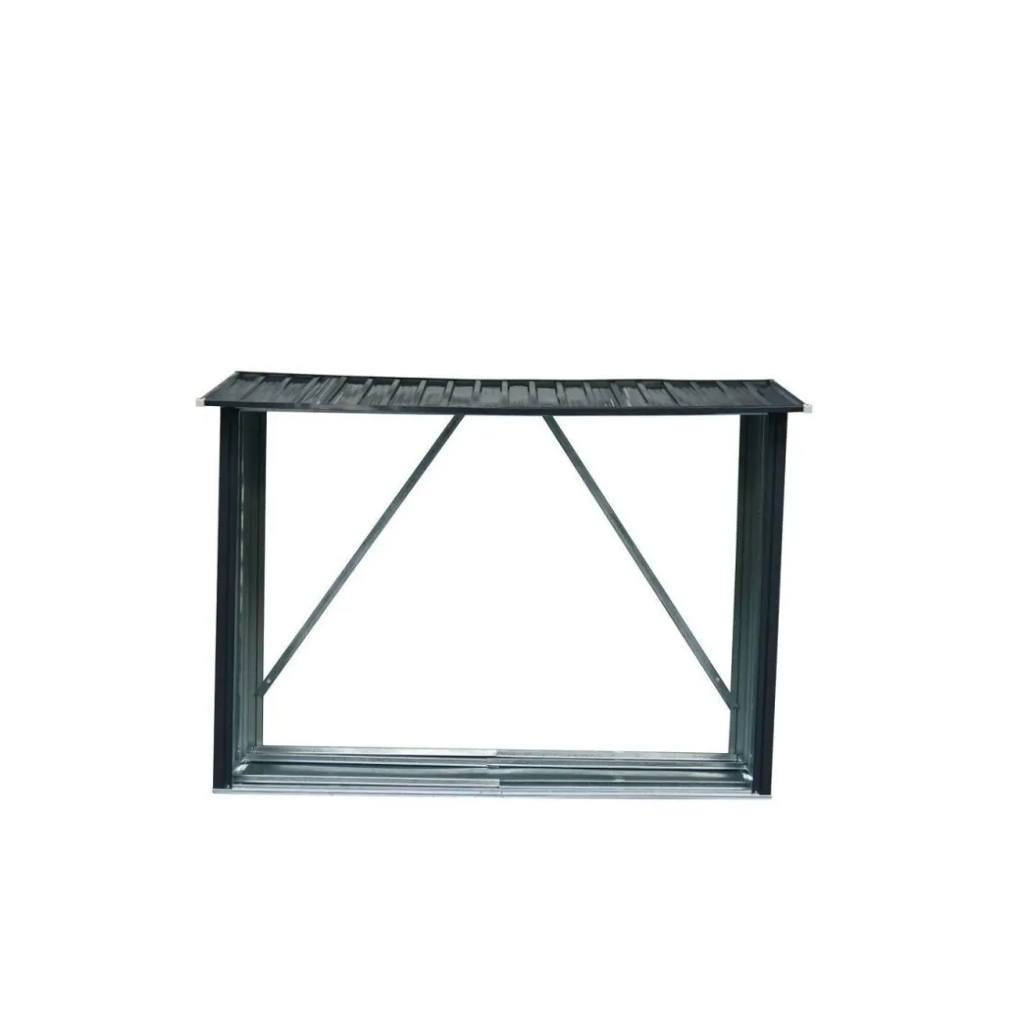 Metall-Kaminholzregal 217 x 155 x 89 cm grau ^ Durabil Outlet