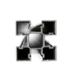 Universalpfosten für Glaswindschutz Aluminium ^ Durabil Online