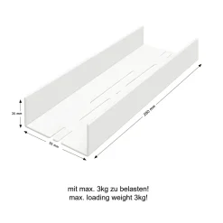 Duschablage zum Kleben Gr.SEdelstahloptik, 35x280x95mm ^ Schulte Sale
