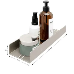 Duschablage zum Kleben Gr.SEdelstahloptik, 35x280x95mm ^ Schulte Sale