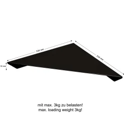 Duschablage zum Kleben, Ueber EckMatt, 35x230x230mm ^ Schulte New