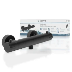 Duschthermostat London,schwarz-matt, 1/2Verbruehschutz und Wassersparfunktion ^ Schütte