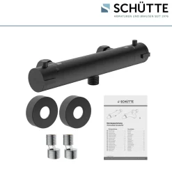 Duschthermostat London,schwarz-matt, 1/2Verbruehschutz und Wassersparfunktion ^ Schütte