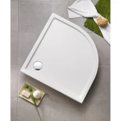 Duschwanne Viertelkreis 90x90/3 cm weiss ^ Ottofond Best